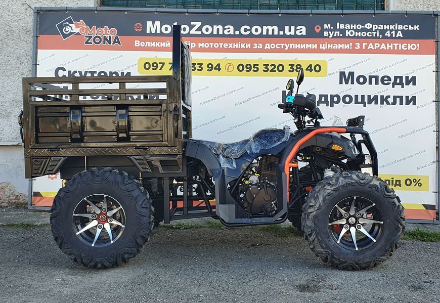 Квадроцикл Hummer 300 4x4. Black. Повнопривідний. Вантажний 120см борт 300 Cargo 120 фото