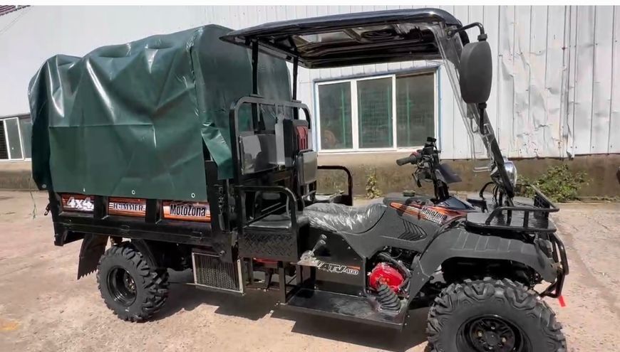 Квадроцикл Hummer 400 4x4. Black. Повнопривідний. Вантажний 180см борт 400 Cargo 180G фото